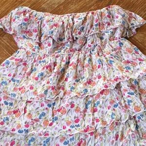 Strapless flower top